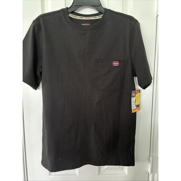 Wrangler Workwear Men Sz Small Relaxed Fit Black Short Sleeves Tee Shirt (BX12) - Picture 1 of 4